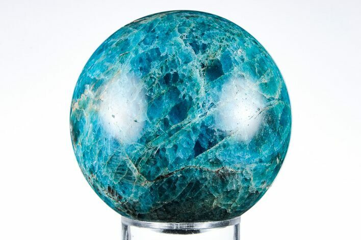 Bright Blue Apatite Sphere - Madagascar #198750